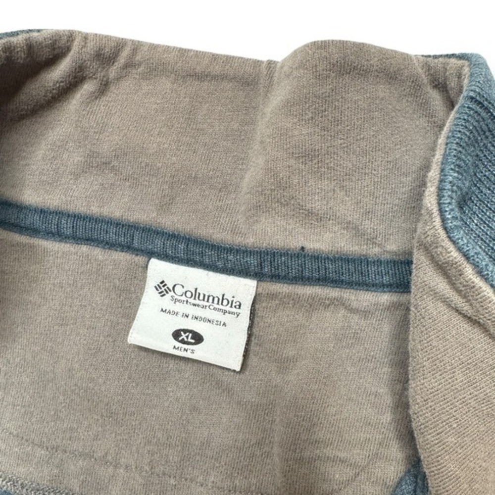 Columbia Mens Quarter Zip Pullover Sweater Long Sleeve Blue - Picture 4 of 7